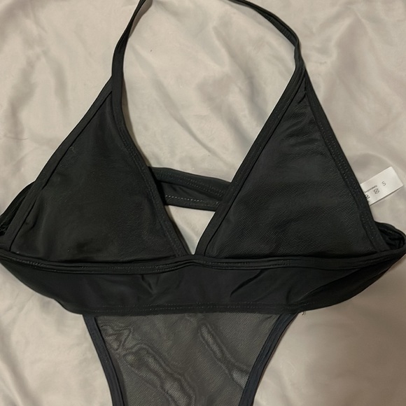 Black One Piece Bathing Suit - Picture 2 of 3